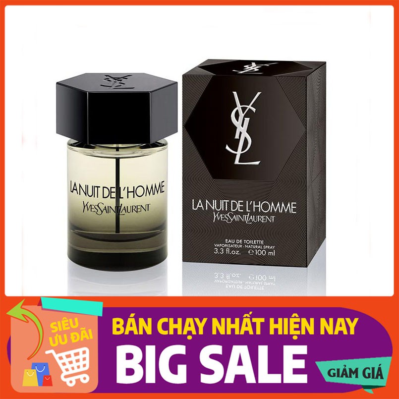 [BigSale] Nước hoa Y S L - Y.ves S.aint L.aurent La Nuit De L'Homme EDT 100ml - Nước Hoa Nam Đẳng Cấp, Lưu Hương Lâu | BigBuy360 - bigbuy360.vn