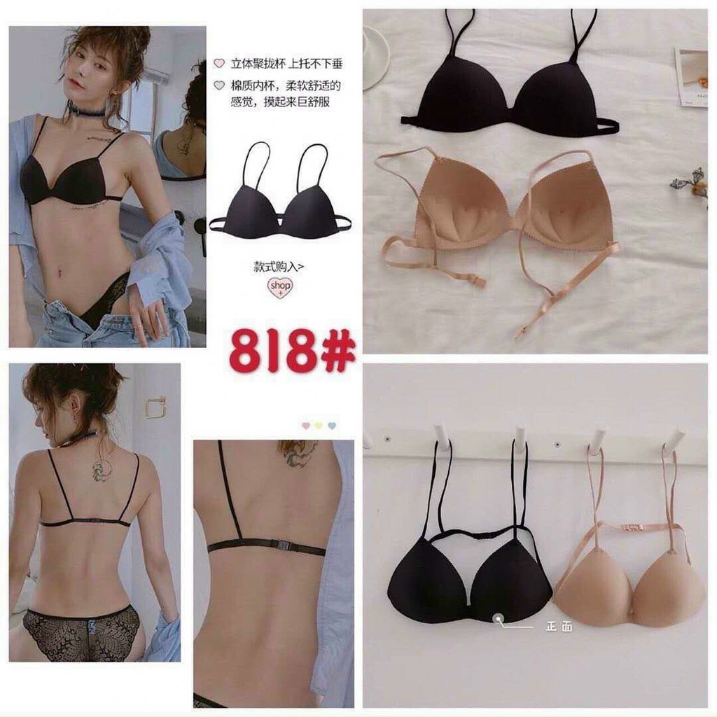 Áo ngực dây mảnh su đúc cài sau sexy Bra nữ mút mỏng không gọng đệm LOTXINH | WebRaoVat - webraovat.net.vn