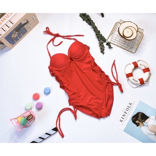 Bikini liền mảnh cúp ngực cột dây eo [ẢNH THẬT]