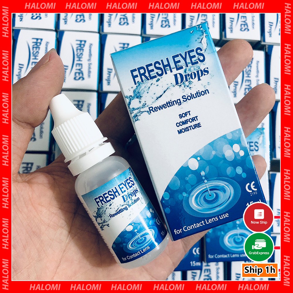 Nước nhỏ mắt lens kính áp tròng chuyên dụng Fresh Eyes 15ml an toàn cho người sử dụng