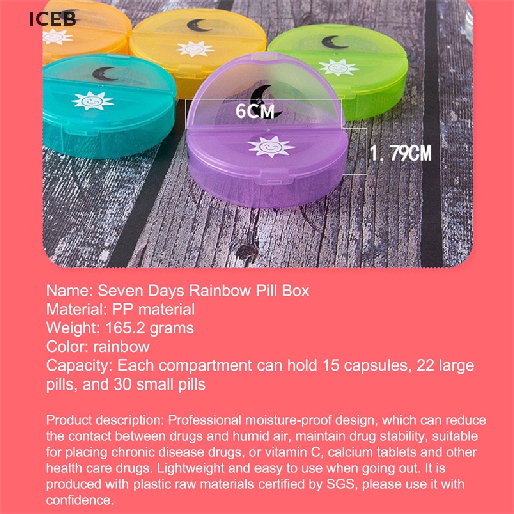 Hộp Đựng Thuốc 7 Ngày Trong Tuần Tiện Lợi my