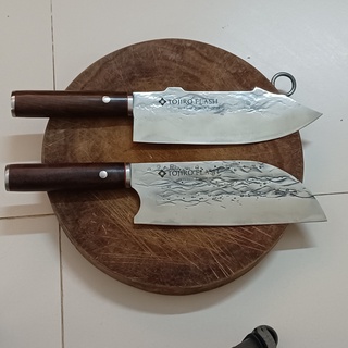 Cặp dao thái, lọc, băm thịt cá sắc bén. dao nhật bãi