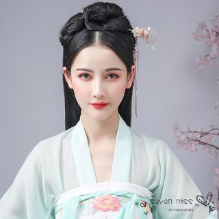 Traditional Style Chinese Clothing Hairpin Set Flower Shape Super Fairy Tassel Antique Costume Hair Jewelry