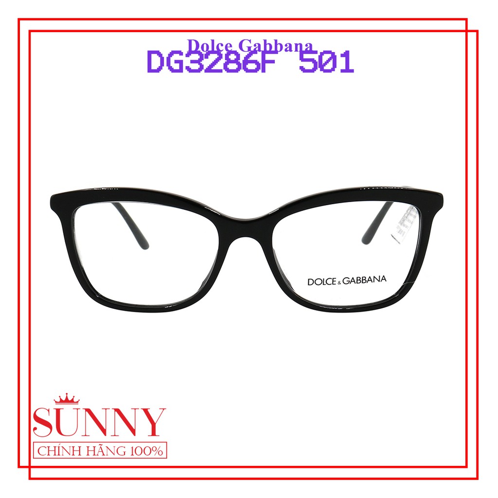 Gọng kính nam nữ chính hãng Dolce &amp; Gabbana DG3286F 501 màu sắc thời trang, thiết kế dễ đeo bảo vệ mắt