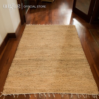 Thảm Trải Sàn Cói Lục Bình ONGTRE, Thảm Decor Cao Cấp Hình Vuông Chữ Nhật Cho Phòng Khách, Biệt Thự, Khách Sạn