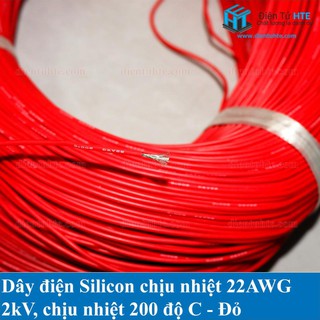 Dây điện Silicon chịu nhiệt siêu mềm 22AWG nhiều màu (1 mét) [HTE-PLK-CN2]