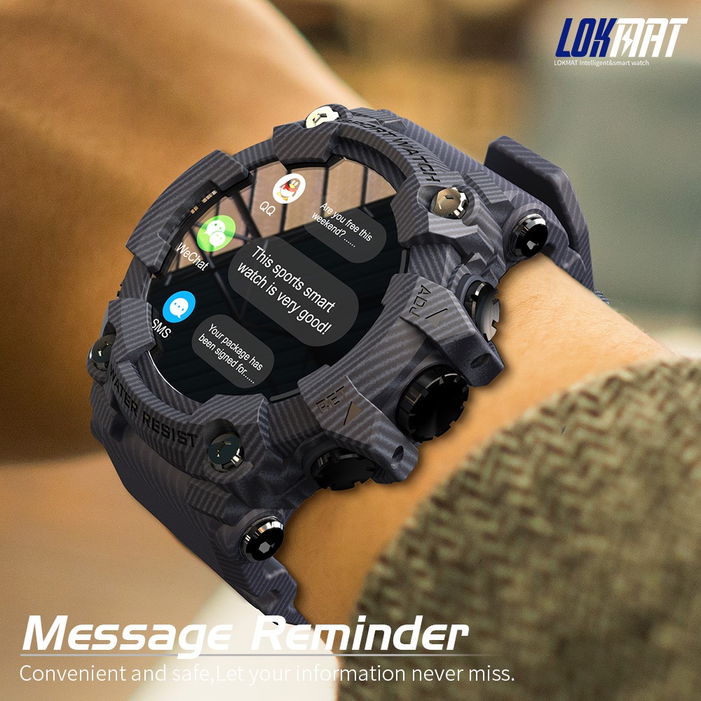 LOKMAT ATTACK Smart Watch Touch Screen Sports Fitness Fitness Multifunction Smartwatches For IOS Android