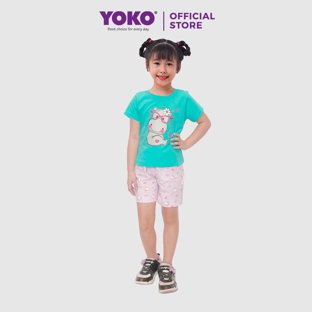 Bộ Quần Áo Thun Tay Ngắn Bé Gái (1-9 Tuổi) YOKO KID’S FASHION 21252G