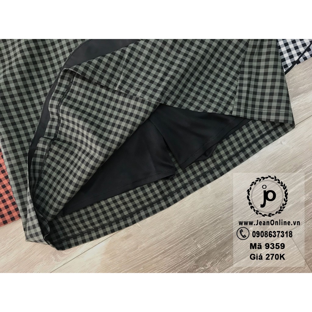 [Mã FAGREAT55 giảm tới 50K đơn 250K] Bigsize Nữ - Short Váy Caro Vạt Xéo (MS: 9359) | BigBuy360 - bigbuy360.vn
