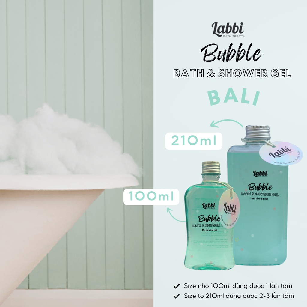 BALI [Labbi] Tạo bọt bồn tắm / Gel tắm tạo bọt / Bubble Gels