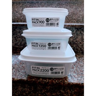 Hộp đựng thực phẩm nắp dẻo Fitin Pack 900ml,1350ml, 2200ml Made in Japan