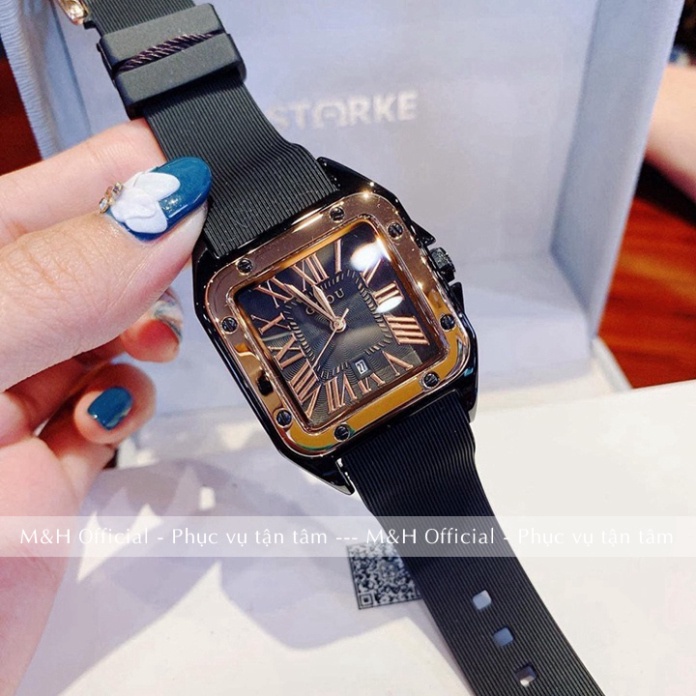 Đồng hồ đeo tay nữ Guou mặt vuông dây da cao cấp, thời trang Hàn Quốc đẹp giá rẻ [Tặng bông tai] | BigBuy360 - bigbuy360.vn