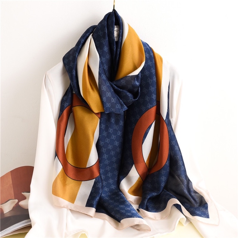 Khăn choàng cổ lụa cao cấp đi biển size 90x180cm - Maben