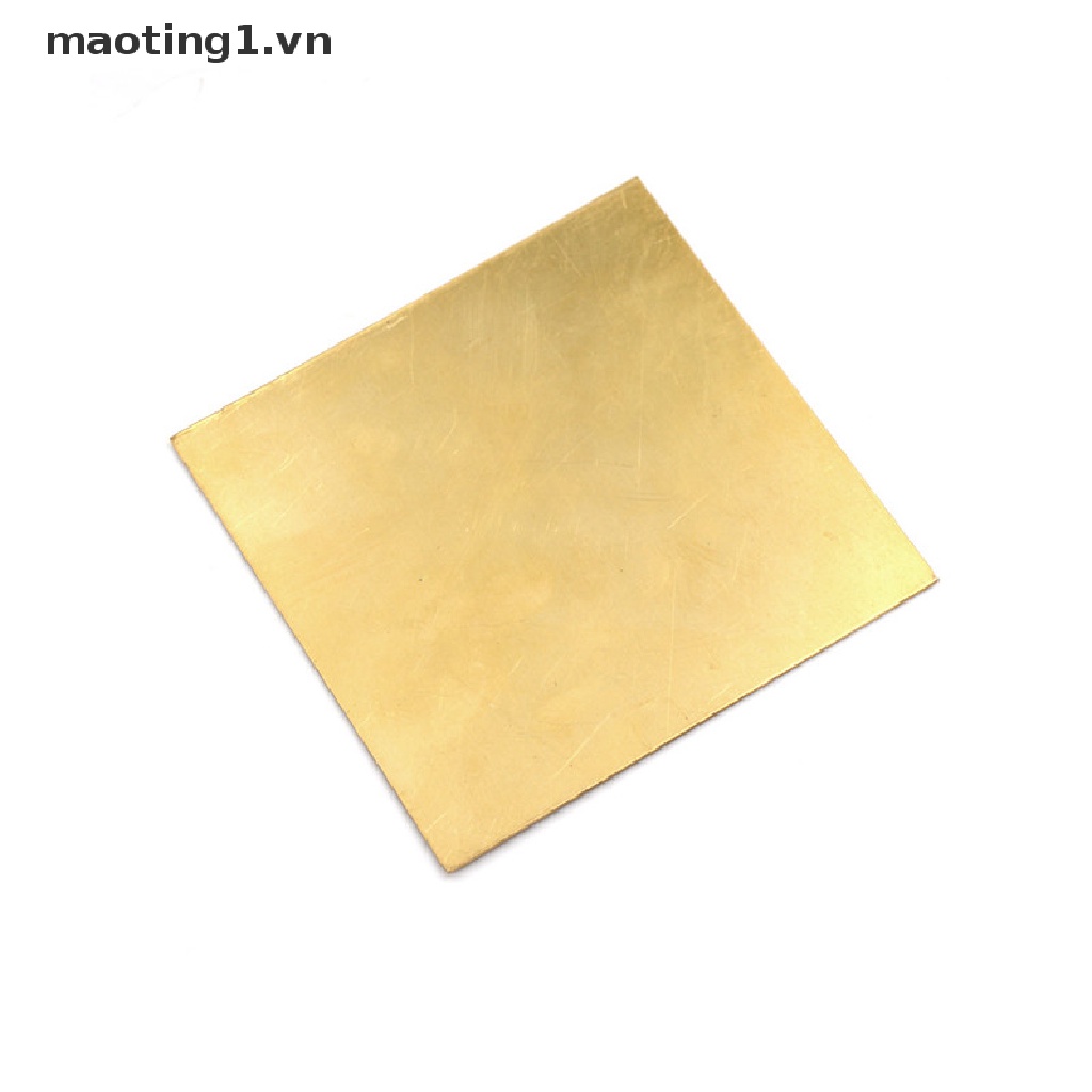 Tấm lá đồng thau dày 0.5mm/0.8mm/1mm/2mm 100X100mm DIY