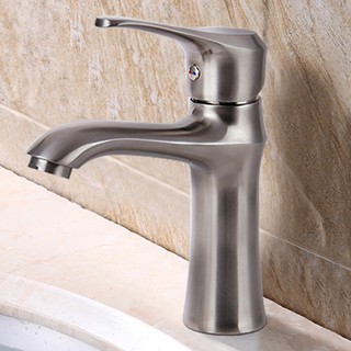 Vòi chậu lavabo nóng lạnh inox304 Zento SUS3302
