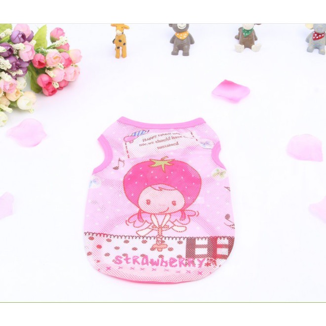 Áo Lưới Mùa Hè Cho Chó Mèo Họa Tiết Cute