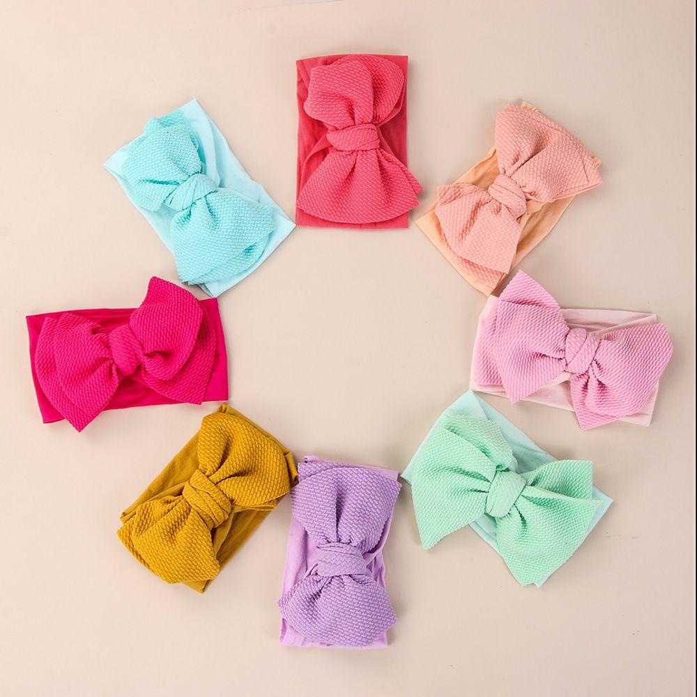 Băng Đô Turban Mềm Co Giãn Màu Trơn Hình Bắp Ngô Dành Cho Trẻ Em