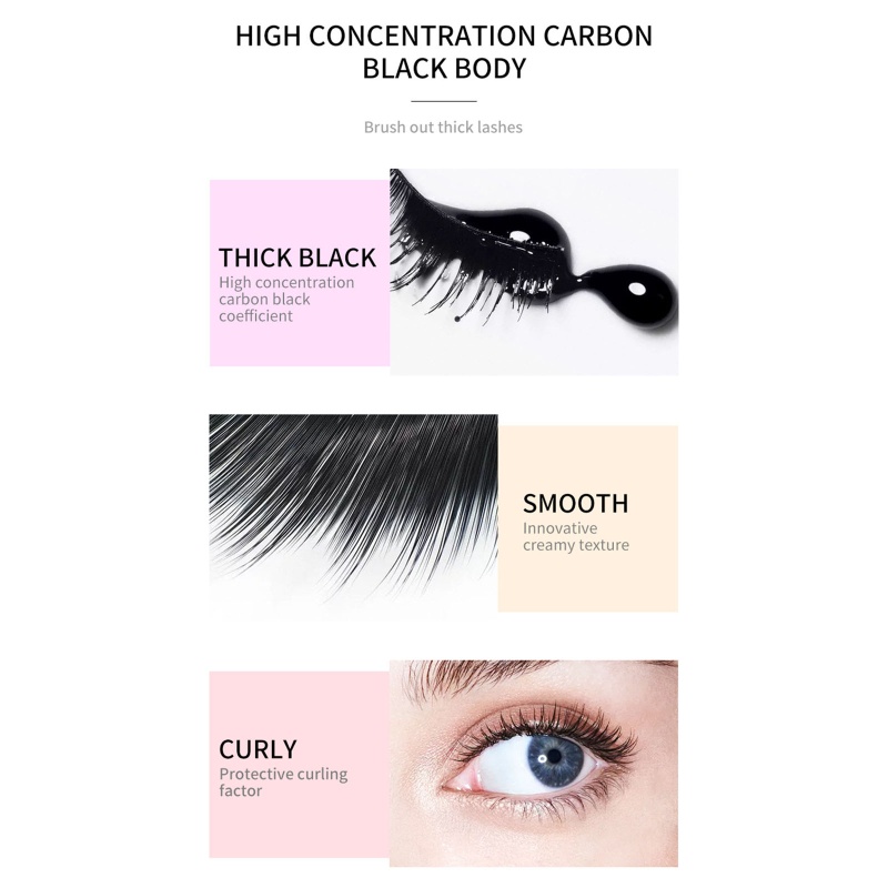 Mascara Sợi Tơ 4D Màu Đen Làm Dài Và Dày Mi Chống Nước