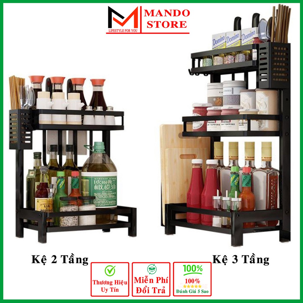Kệ Để Gia Vị Đa Năng Chọn Size Bằng Thép Sơn Tĩnh Điện Cao Cấp – Kệ Để Lọ Gia Vị Khung Thép Sơn Tĩnh Điện
