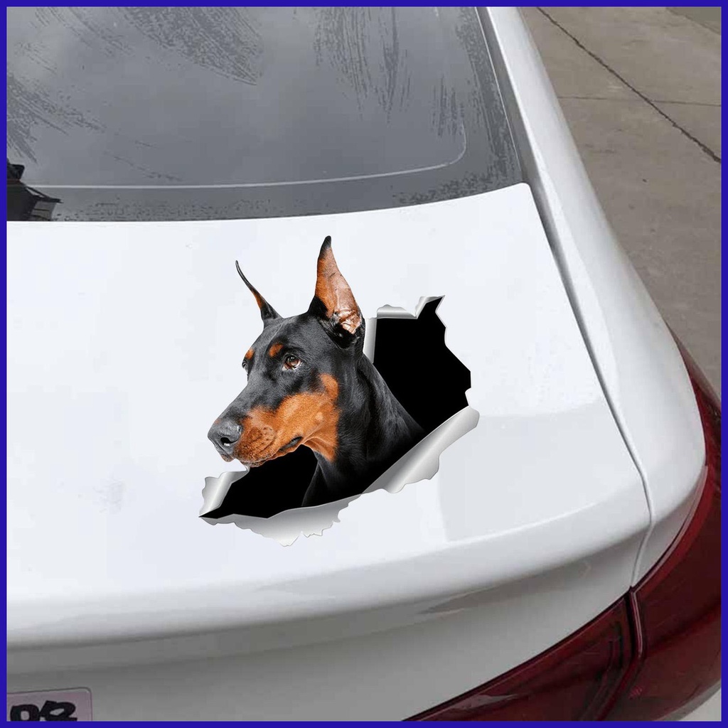 Miếng Dán Hình Chó Bull 3D Ngộ Nghĩnh Trang Trí Xe Hơi