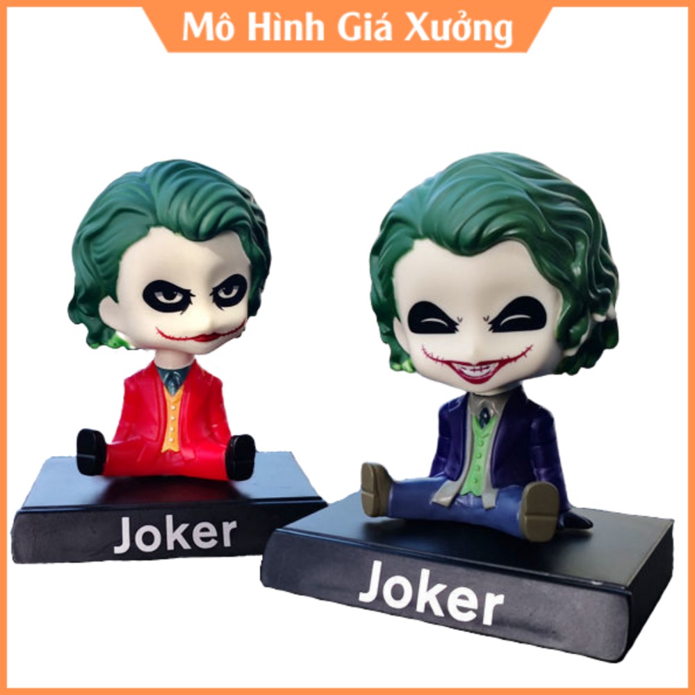 Mô Hình Joker Chibi  lắc đầu - Trang trí taplo ô tô - Trang trí bàn học bàn , bàn  làm việc  - Kê Điện Thoại - Figure