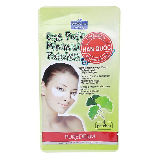 Mặt nạ giảm bọng, sưng mắt Purederm - Tinh chất cây Bạch hỏa