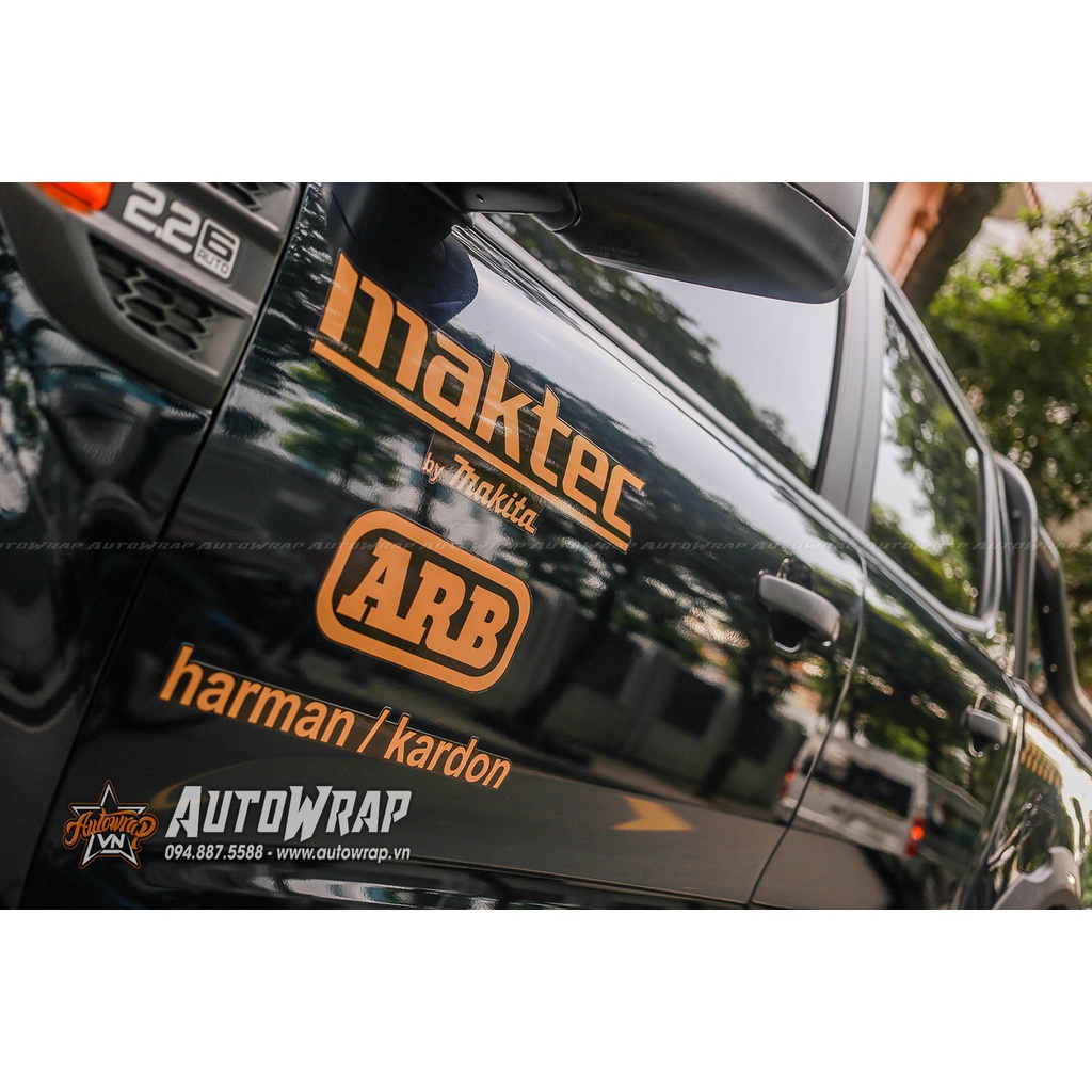 Tem xe họa tiết xe Ranger DAT Logicstic - Tem họa tiết ô tô Ford, tem dán sườn xe thể thao