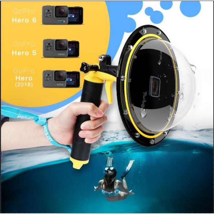 TELESIN Gopro Dome Port with Floating Bobber Handle for GoPro Hero 5/hero 6 | BigBuy360 - bigbuy360.vn