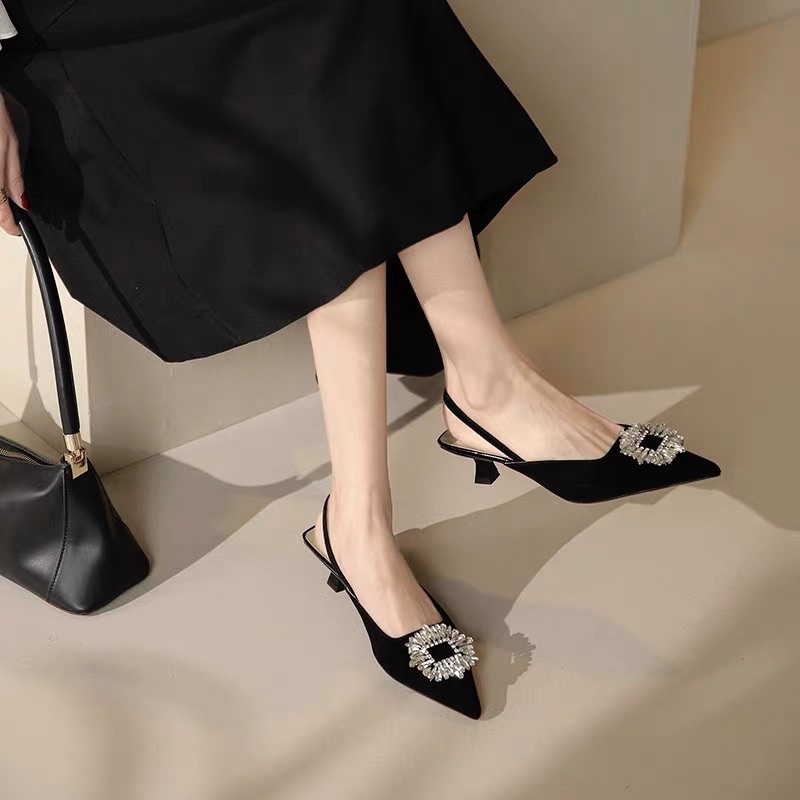 Slingbacks đá gót 3cm