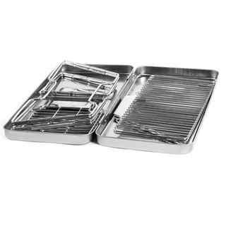 [Freeship Extra] Bếp vỉ nướng than hoa du lịch gấp gọn Inox