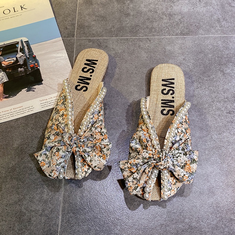 Dép đi biển IELGY in họa tiết hoa phong cách Hàn Quốc thời trang cho nữ