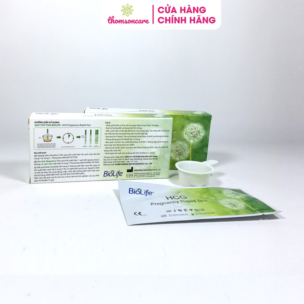 Que thử thai Biolife HCG phát hiện thai sớm kết quả nhanh chính xác giao hàng kín đáo luôn che tên