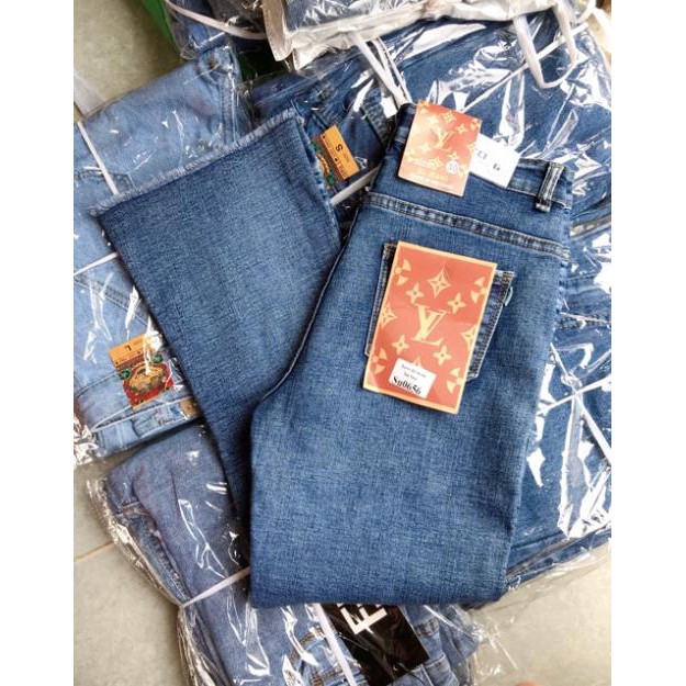 HOT Quần jeans ống loe lửng 9 tấc 3 màu(đen-xanh nhạt-xanh đậm)