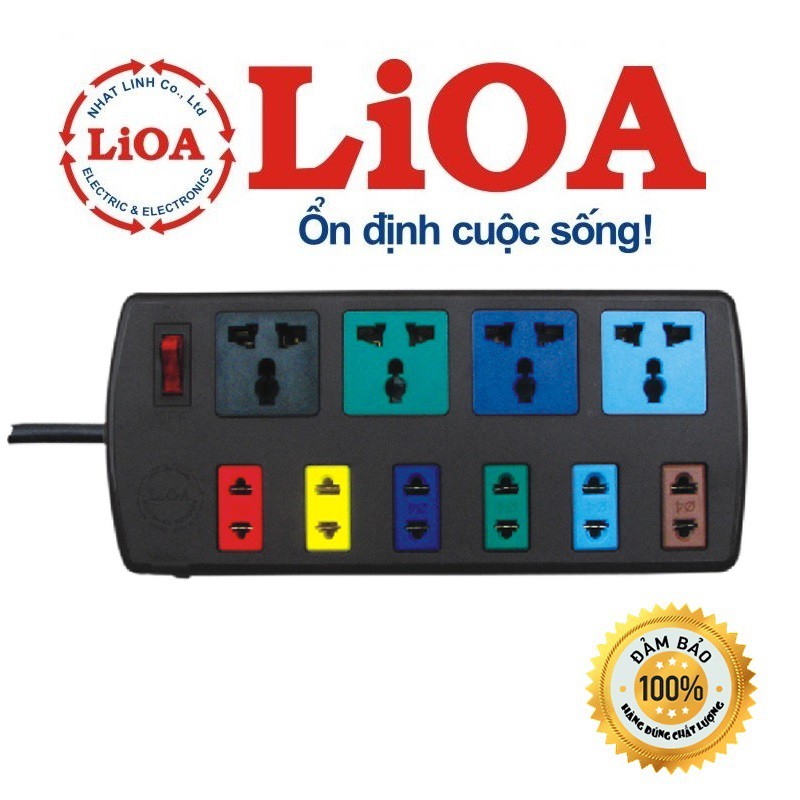 Ổ cắm điện LIOA 10 lỗ (LiOA 4D6S)