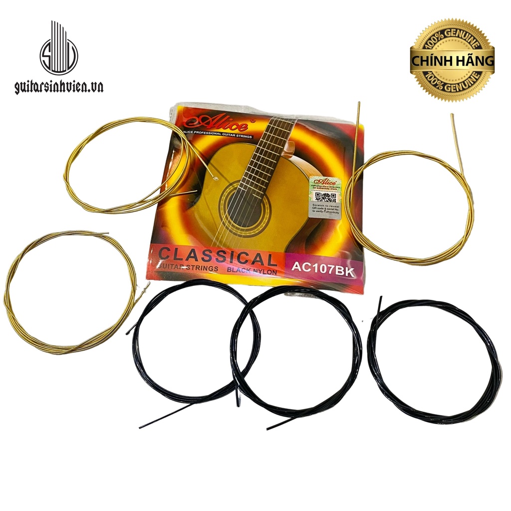 Dây Đàn Guitar Classic Lẻ Số 1,2,3,4,5,6, Dây Đàn Lẻ Nilon Chất Lượng Alice A107