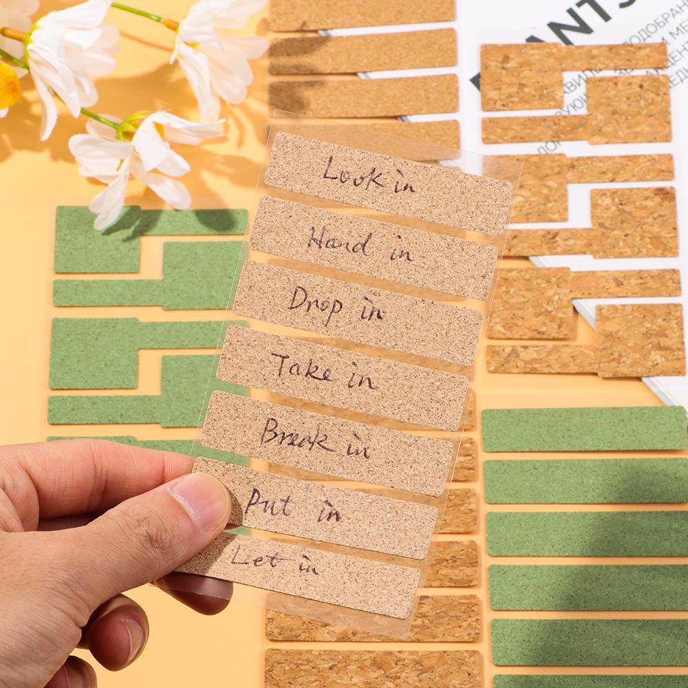 PISTA 1 Bộ Nhãn Dán Phân Loại Bằng Gỗ Chống Thấm Nước Cho Nhà Bếp