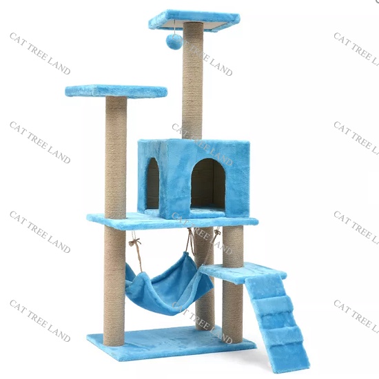 TRỤ CÀO MÓNG  CHO MÈO BẰNG GỖ 530 - NHÀ CÂY CHO MÈO CÀO MÓNG, ĐỒ CHƠI MÀI MÓNG CHÓ MÈO