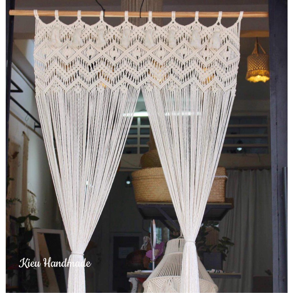 Rèm cửa macrame cao 2,2m- trang trí nhà cửa, đồ decor