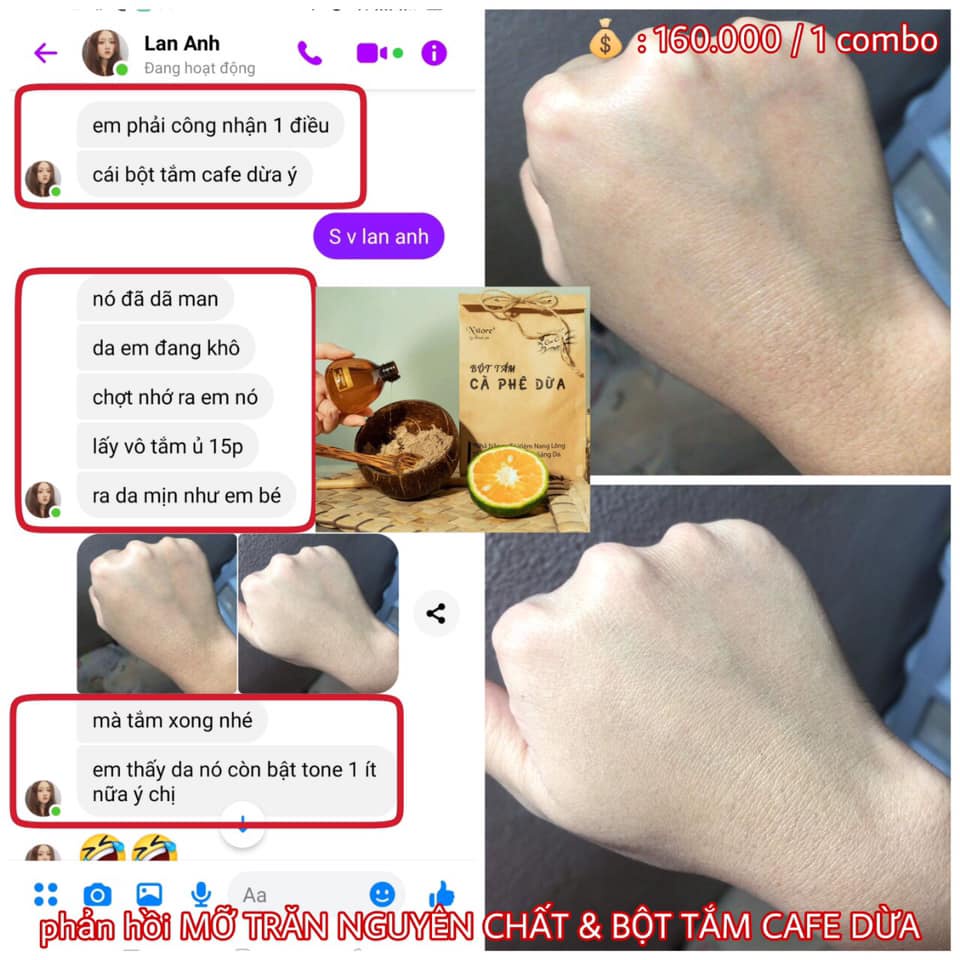 [Chính Hãng] Tinh bột cám gạo cafe dừa non Nstore by Thanh Nhi - Bột tắm trắng, tẩy da chết, giảm viêm nang lông | BigBuy360 - bigbuy360.vn