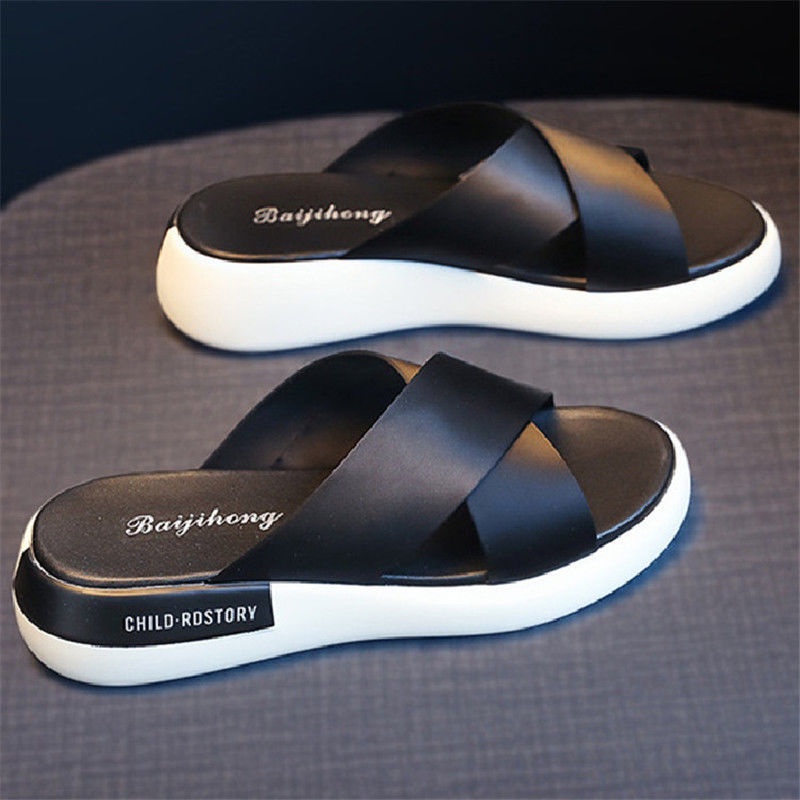 Slippers Women's Shoes Summer Wear Platform Wedge Ladies' Sandals New Stylish Beach Beach Sandals R2CD