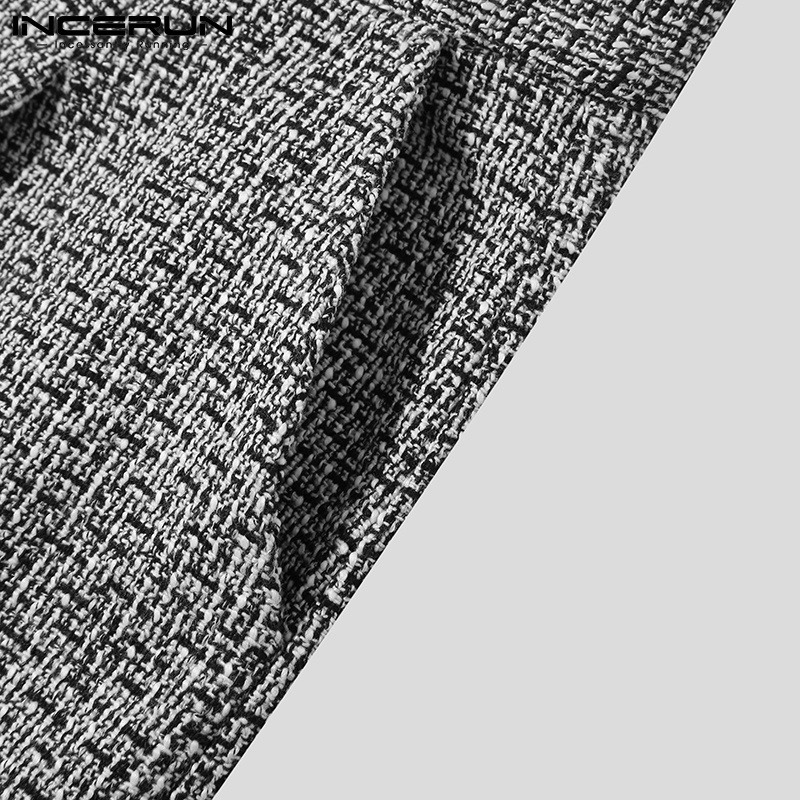 Quần dài INCERUN ống rộng màu trơn 2 màu thời trang cho nam