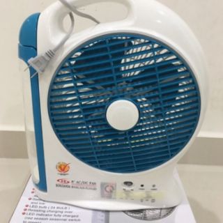 Quạt và Đèn Sạc HJD -FL 101 LED ( cam kết 100% hàng chính hãng )