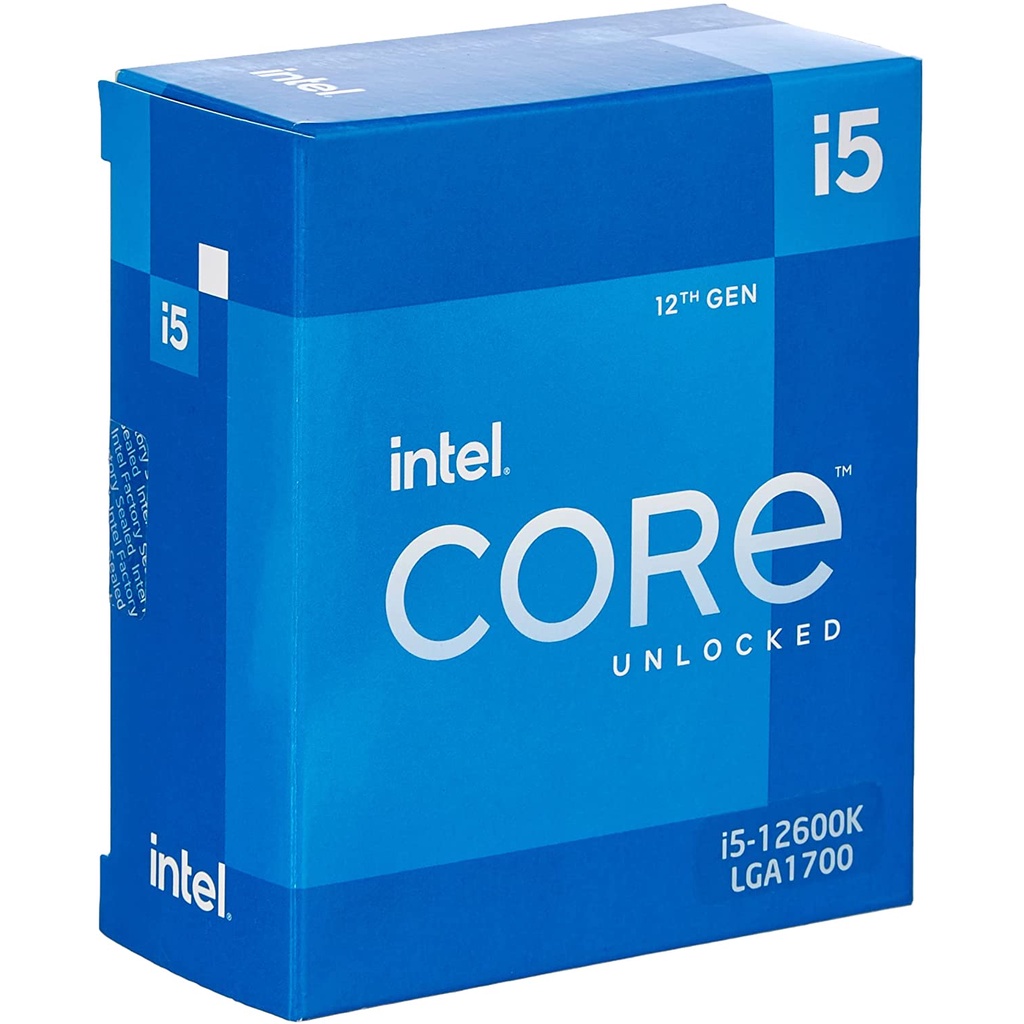 CPU Intel Core i5-12600K (3.7 Ghz up to 4.9 Ghz, 10C, 16T, 20MB Cache, 125W)