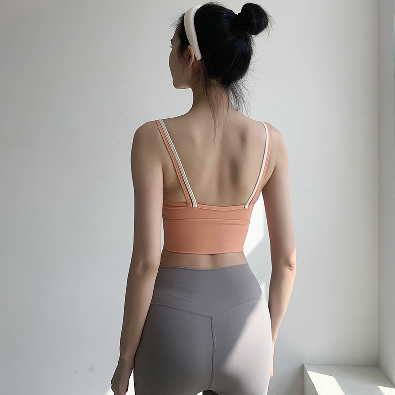 Áo lót thể thao nâng ngực giảm xóc phối màu tương phản quyến rũ