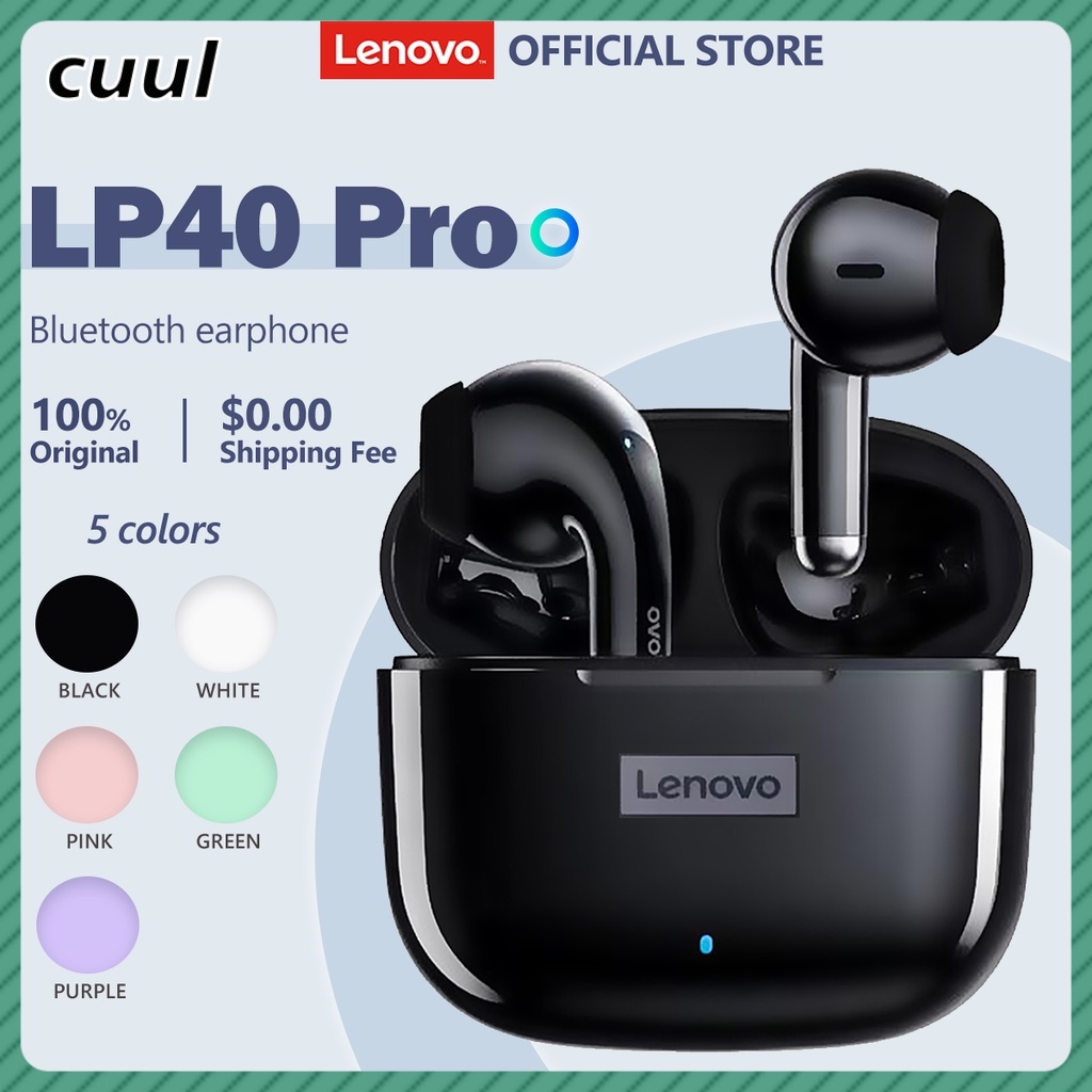 Còn Hàng Lenovo Lp40 Pro 2022 Phiên Bản Mới Ipx5 Thật Tai Nghe Không Dây Bluetooth 5.1 Hd Stereo Độ Trễ Thấp Chơi Game Với mic Âm Nhạc Cá Tuyết