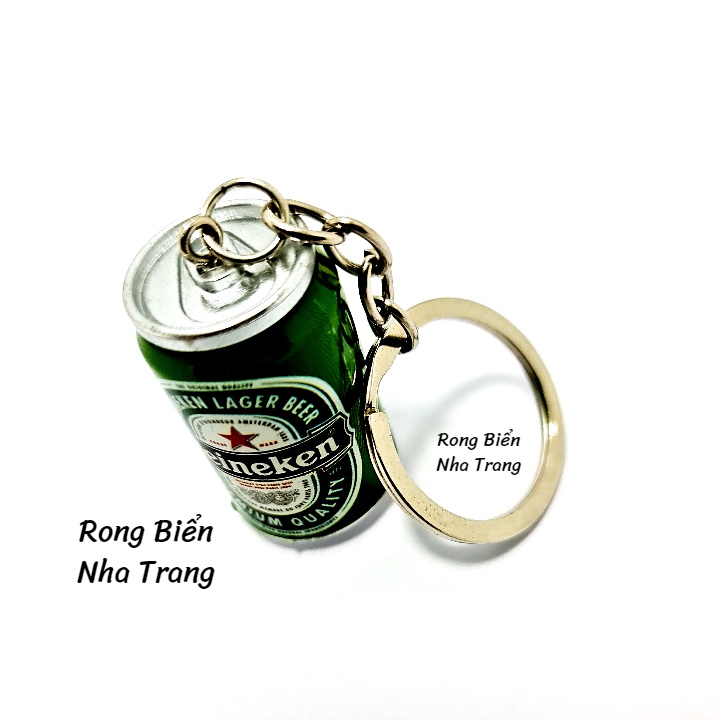 Móc khóa lon bia Heineken (làm bằng kim loại - hợp kim nhôm) bền đẹp