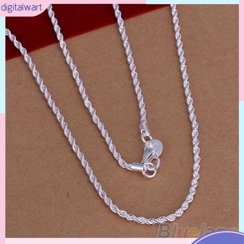 Dây chuyền mạ bạc thời trang cho nữ 16/18/20/22/24 Inch