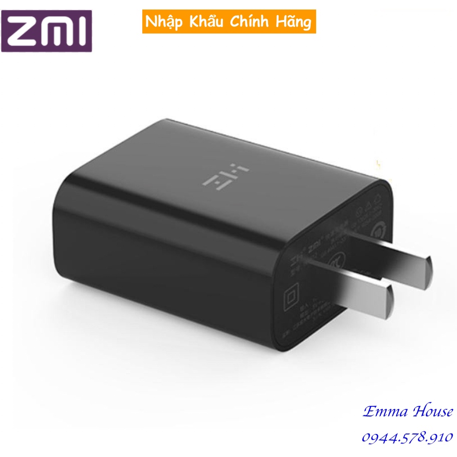 [Hàng Chính Hãng] Củ sạc nhanh 18W ZMI Xiaomi HA612 cho điện thoại iphone, ipad, smartphone - Bảo hành 03 tháng