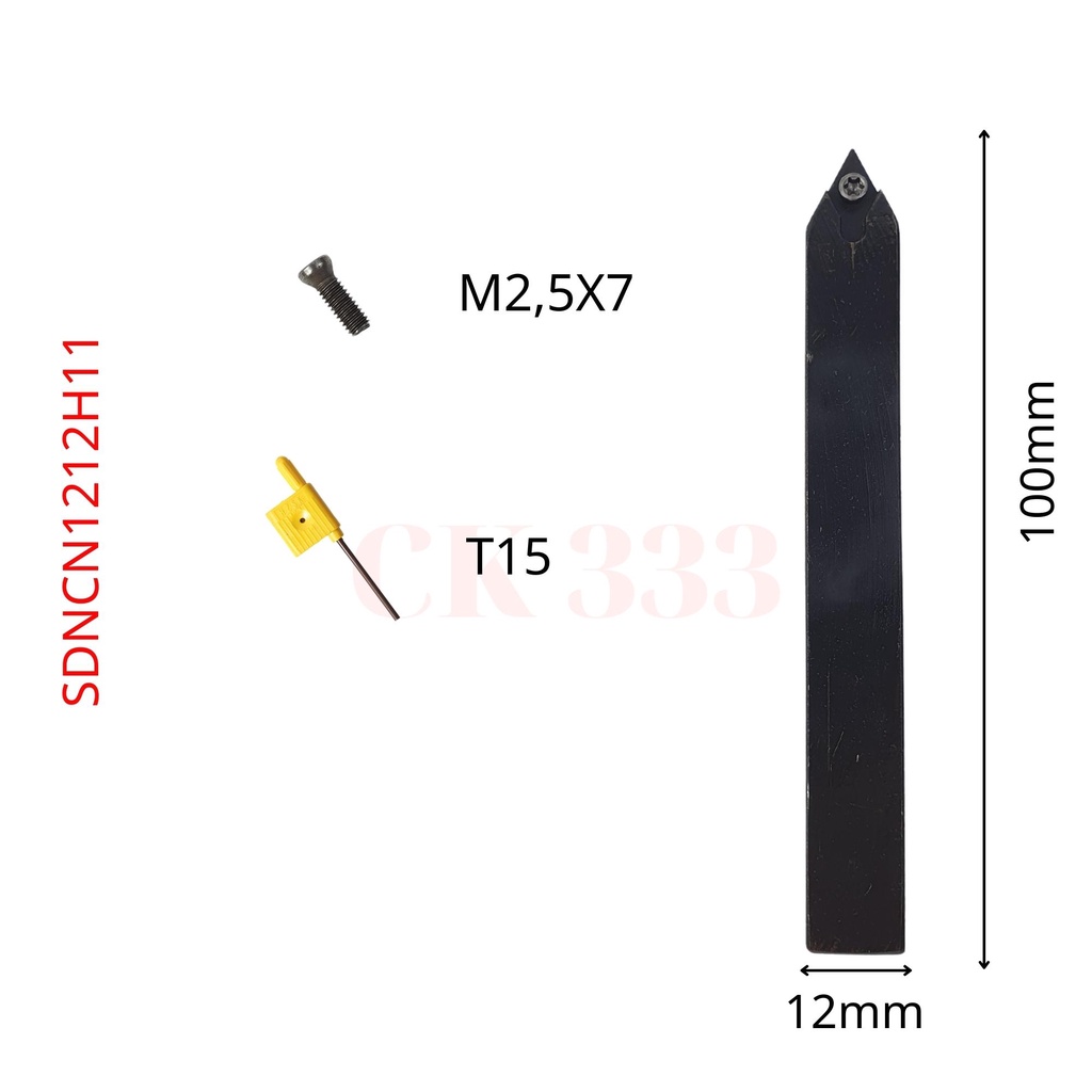 CÁN DAO TIỆN MÁY CNC MINI 10 12 16 SDNCN1010H07 SDNCN1212H07 SDNCN1616H07 TIỆN GÓC 62 ĐỘ LẮP MẢNH DC07