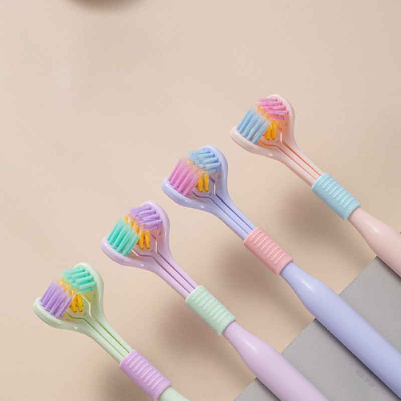 Bàn Chải Đánh Răng Ba Mặt Thân Thiện Với Môi Trường Chăm Sóc Răng Miệng Có Thể Gập Lại YOUYO